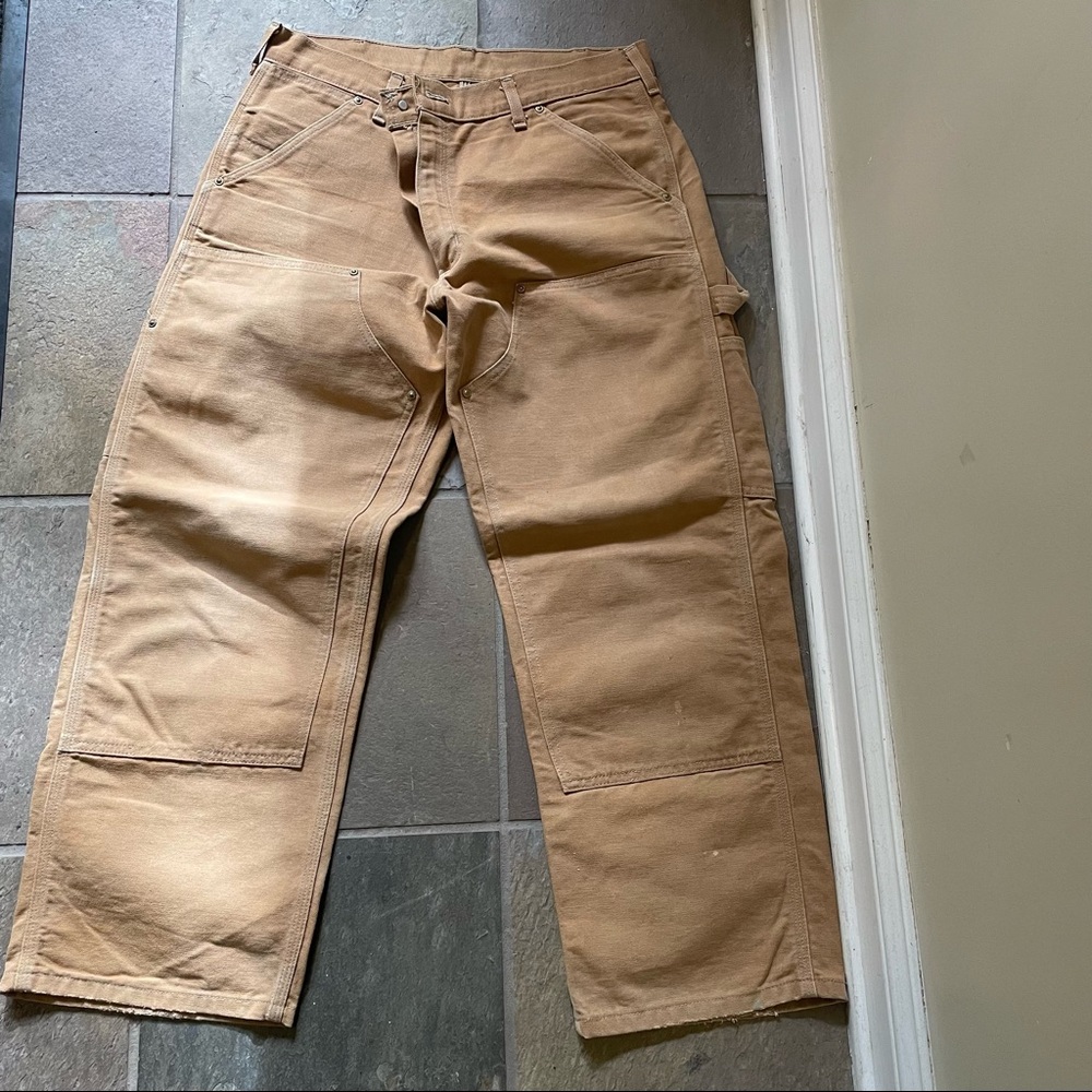 CARHARTT 62W  DOUBLEFRONT CARPENTER UTILITY PANTS Size 34X28 - Picture 2 of 12